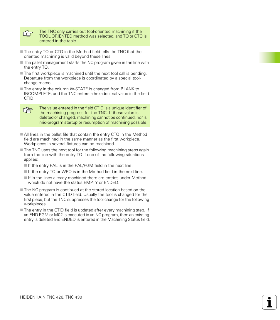 Sequence of tool-oriented machining | HEIDENHAIN TNC 426 (280 476) User Manual | Page 120 / 504