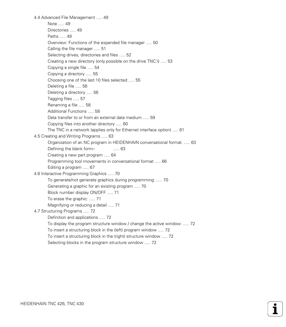 HEIDENHAIN TNC 426 (280 476) User Manual | Page 13 / 504