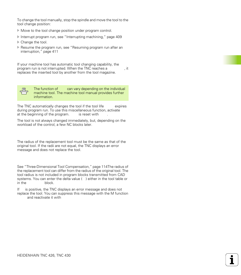 2 t ool d a ta | HEIDENHAIN TNC 426 (280 476) User Manual | Page 136 / 504