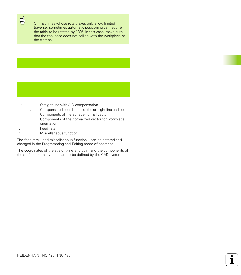 4 thr ee-dimensional t ool compensation | HEIDENHAIN TNC 426 (280 476) User Manual | Page 144 / 504