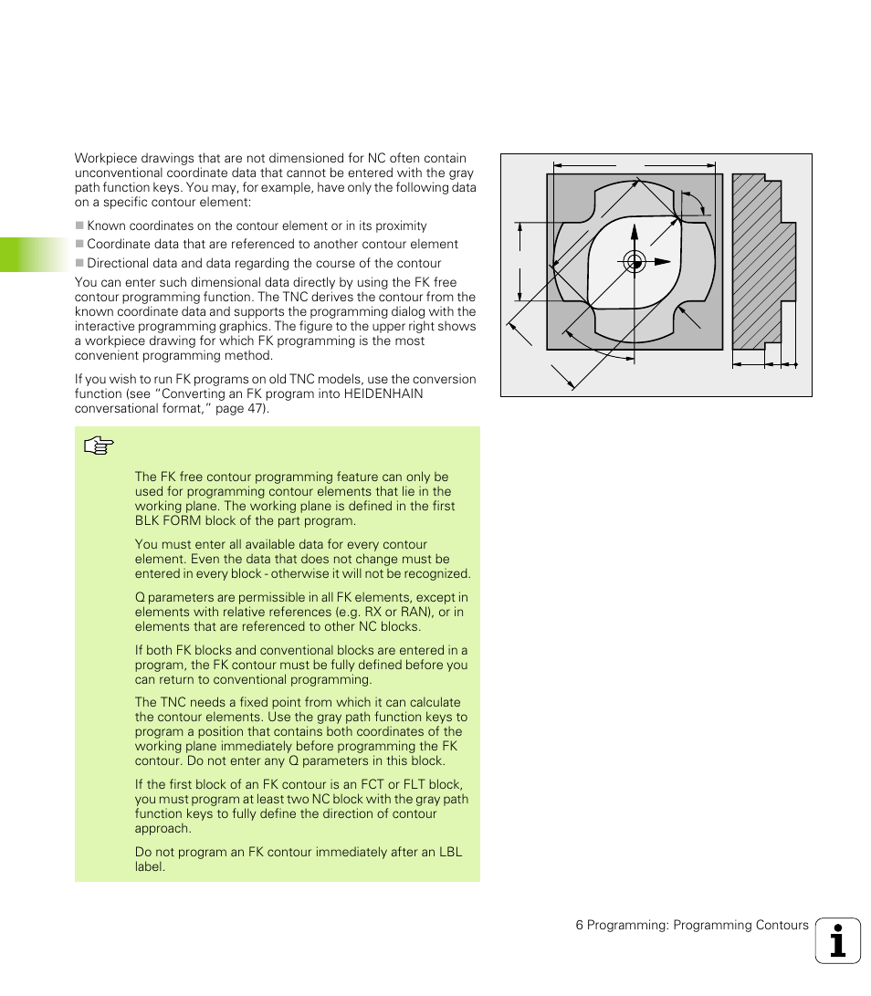 6 path contours—fk free contour programming, Fundamentals | HEIDENHAIN TNC 426 (280 476) User Manual | Page 185 / 504