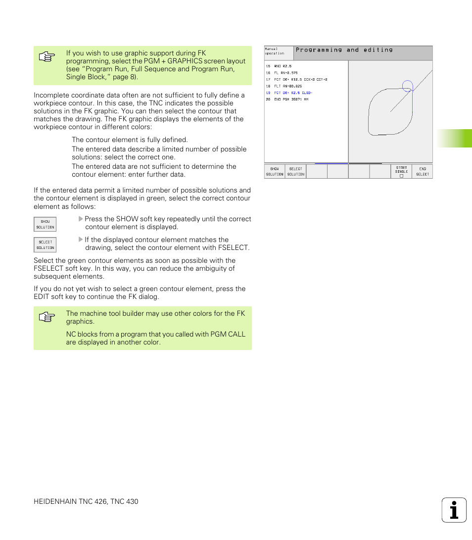 Graphics during fk programming | HEIDENHAIN TNC 426 (280 476) User Manual | Page 186 / 504