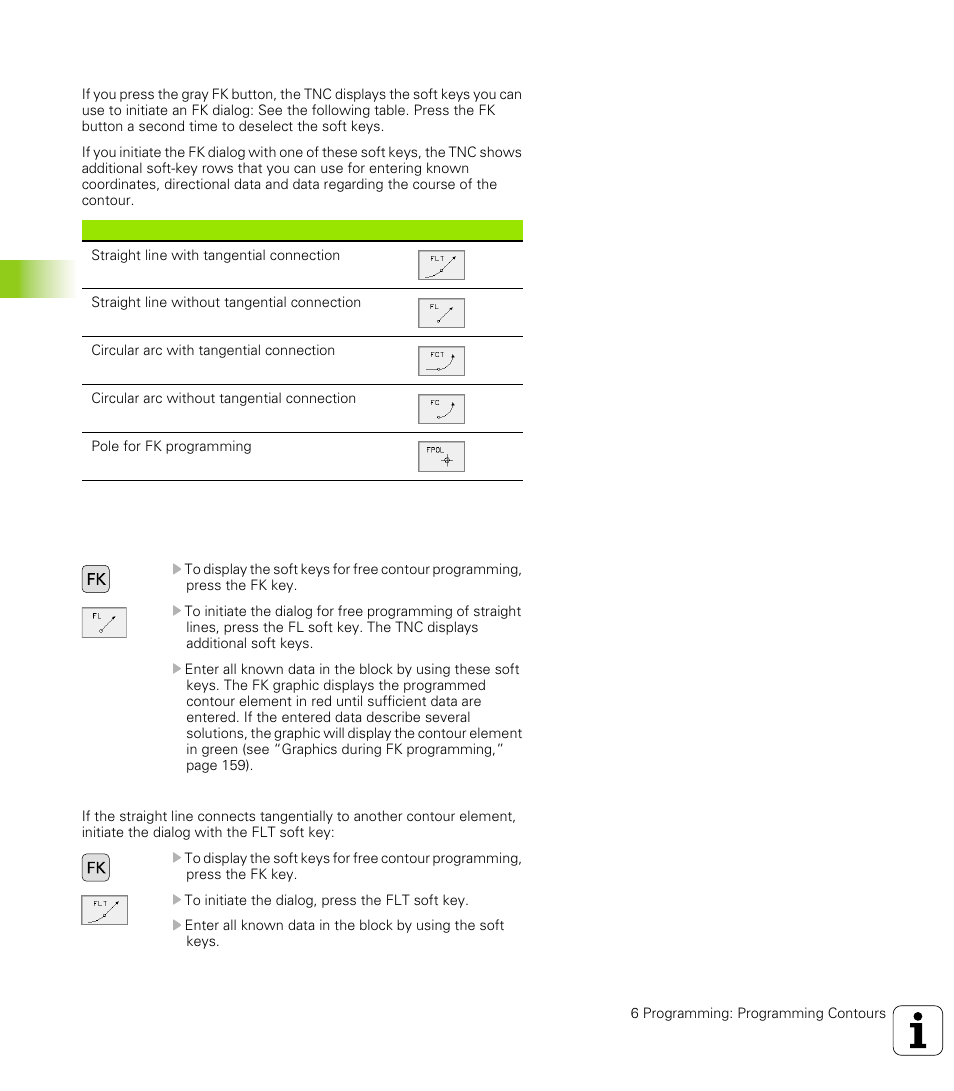 Initiating the fk dialog, Free programming of straight lines | HEIDENHAIN TNC 426 (280 476) User Manual | Page 187 / 504