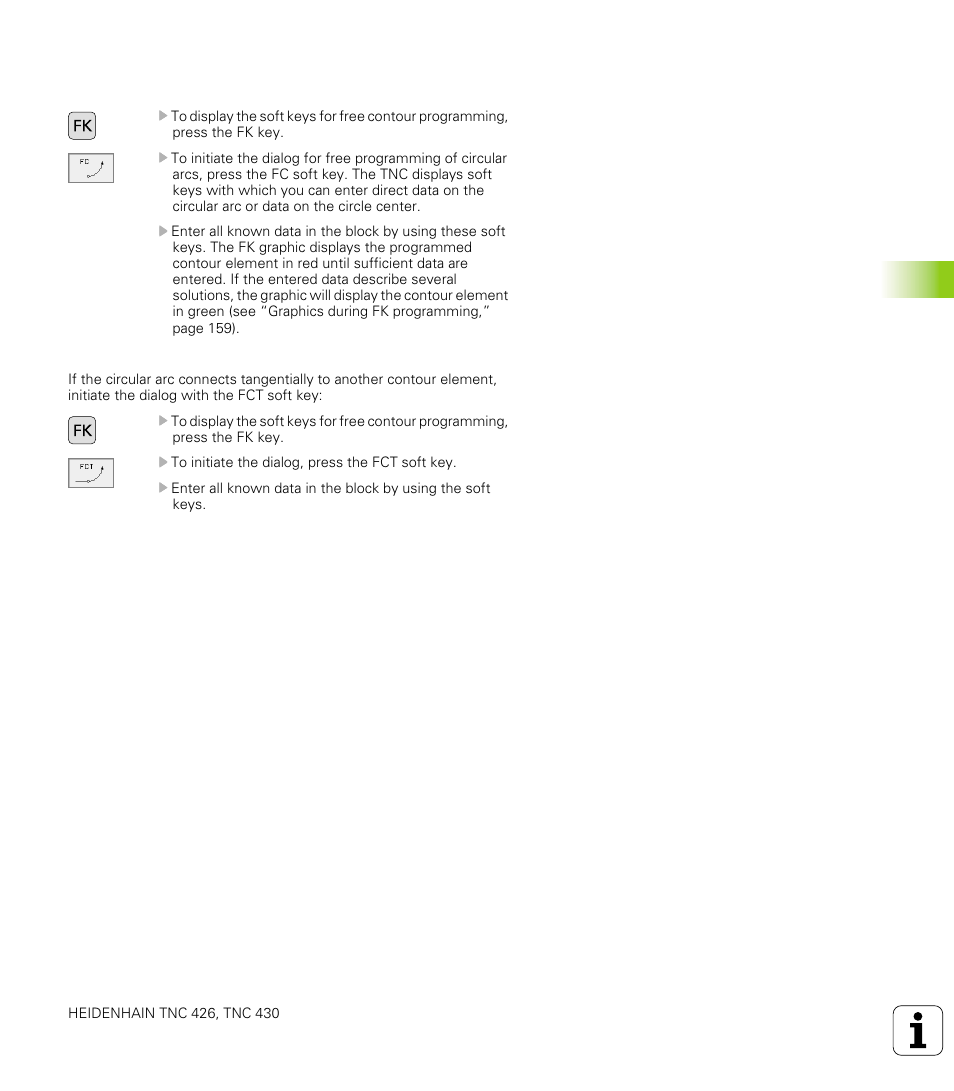 Free programming of circular arcs, Circular arc with tangential connection, Circular arc without tangential connection | HEIDENHAIN TNC 426 (280 476) User Manual | Page 188 / 504