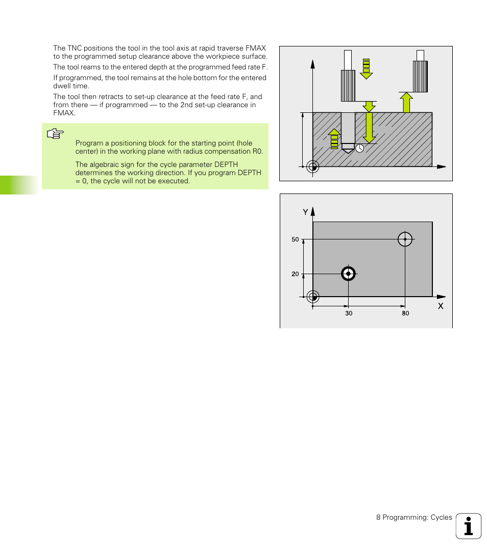 Reaming (cycle 201) | HEIDENHAIN TNC 426 (280 476) User Manual | Page 241 / 504