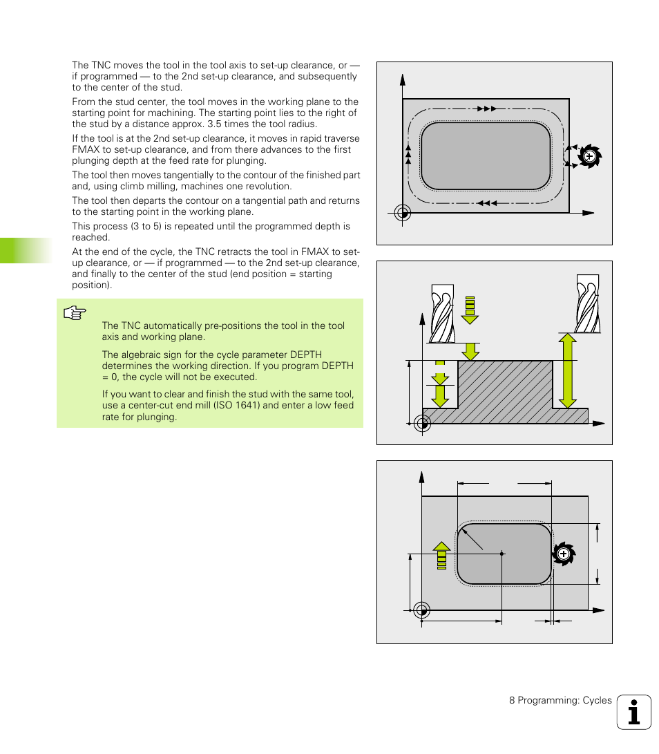 Stud finishing (cycle 213) | HEIDENHAIN TNC 426 (280 476) User Manual | Page 289 / 504