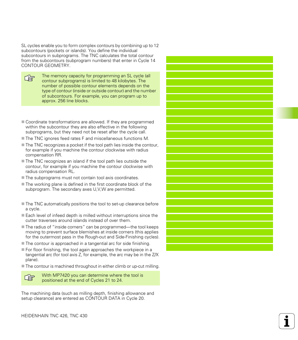 6 sl cycles, Fundamentals, 6 sl c y cles 8.6 sl cycles | HEIDENHAIN TNC 426 (280 476) User Manual | Page 312 / 504