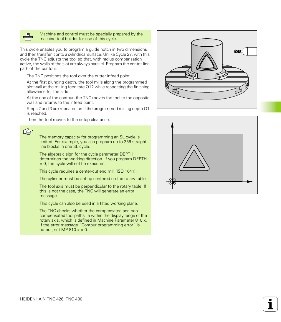 Cylinder surface slot milling (cycle 28), 28 cylinder surface slot milling, 6 sl c y cles | HEIDENHAIN TNC 426 (280 476) User Manual | Page 326 / 504