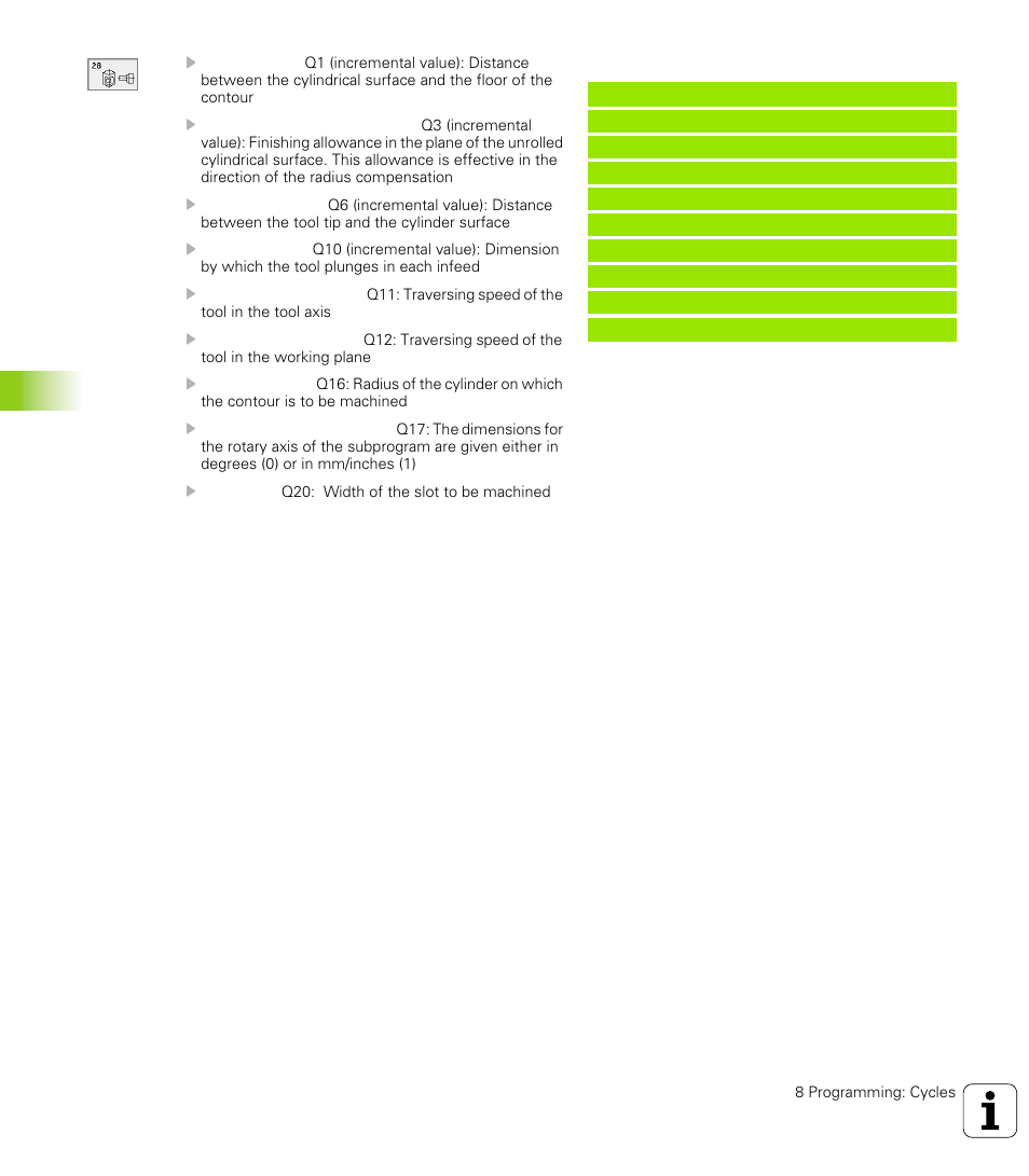 6 sl c y cles | HEIDENHAIN TNC 426 (280 476) User Manual | Page 327 / 504