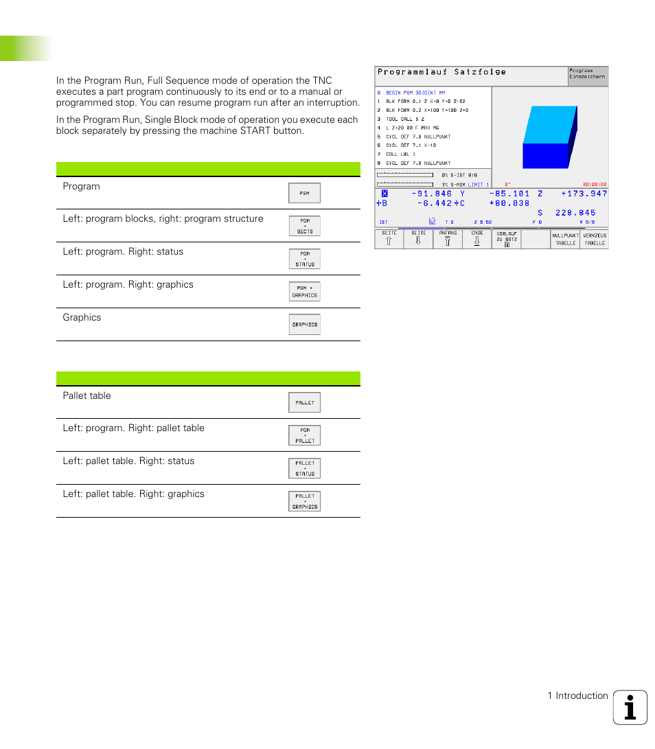 3 modes of oper ation | HEIDENHAIN TNC 426 (280 476) User Manual | Page 34 / 504