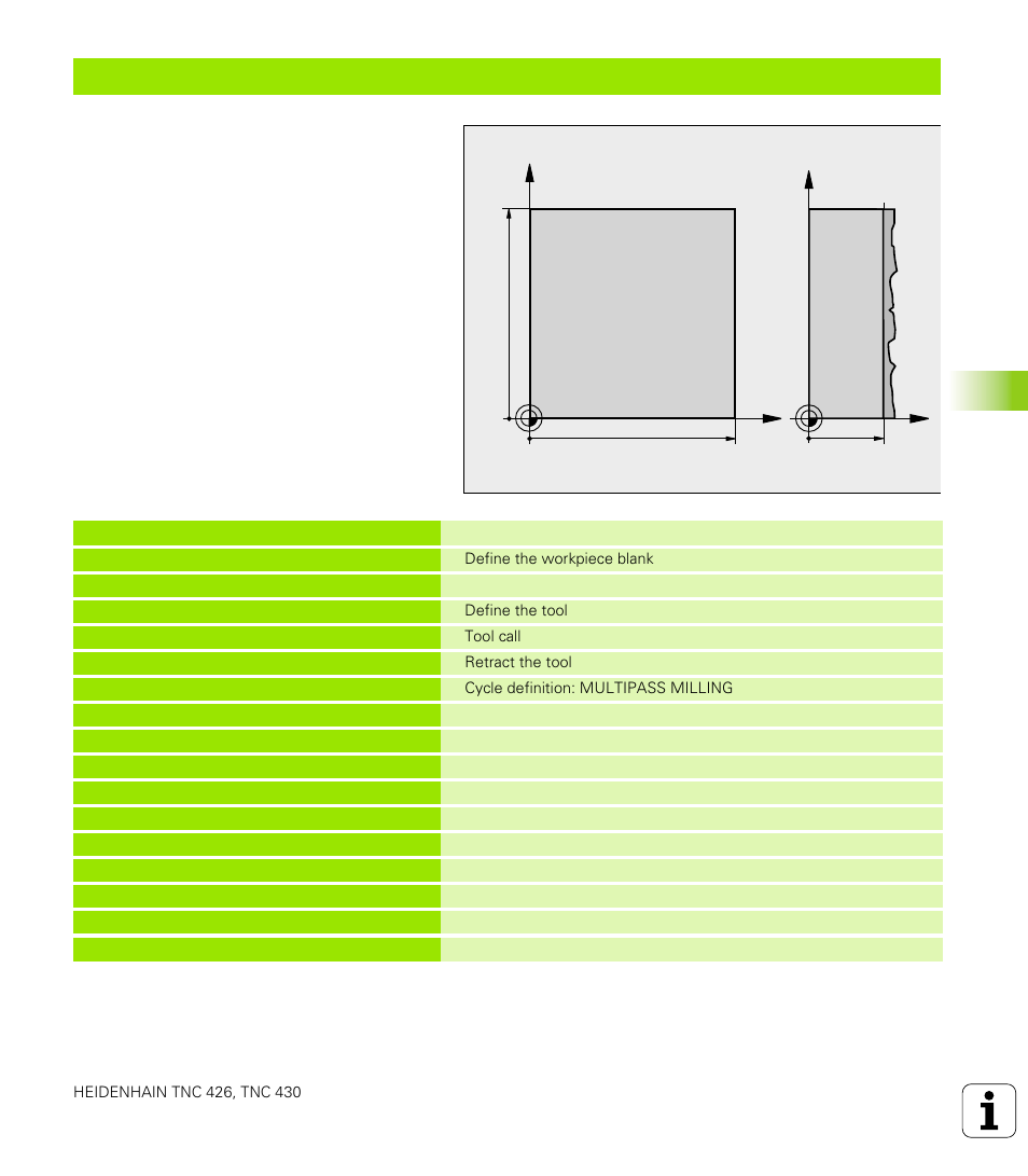 Example: multipass milling | HEIDENHAIN TNC 426 (280 476) User Manual | Page 344 / 504
