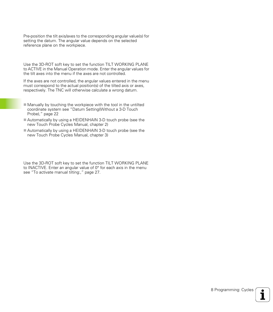 8 coor di na te t ra n s for m ati on cy cle s | HEIDENHAIN TNC 426 (280 476) User Manual | Page 361 / 504