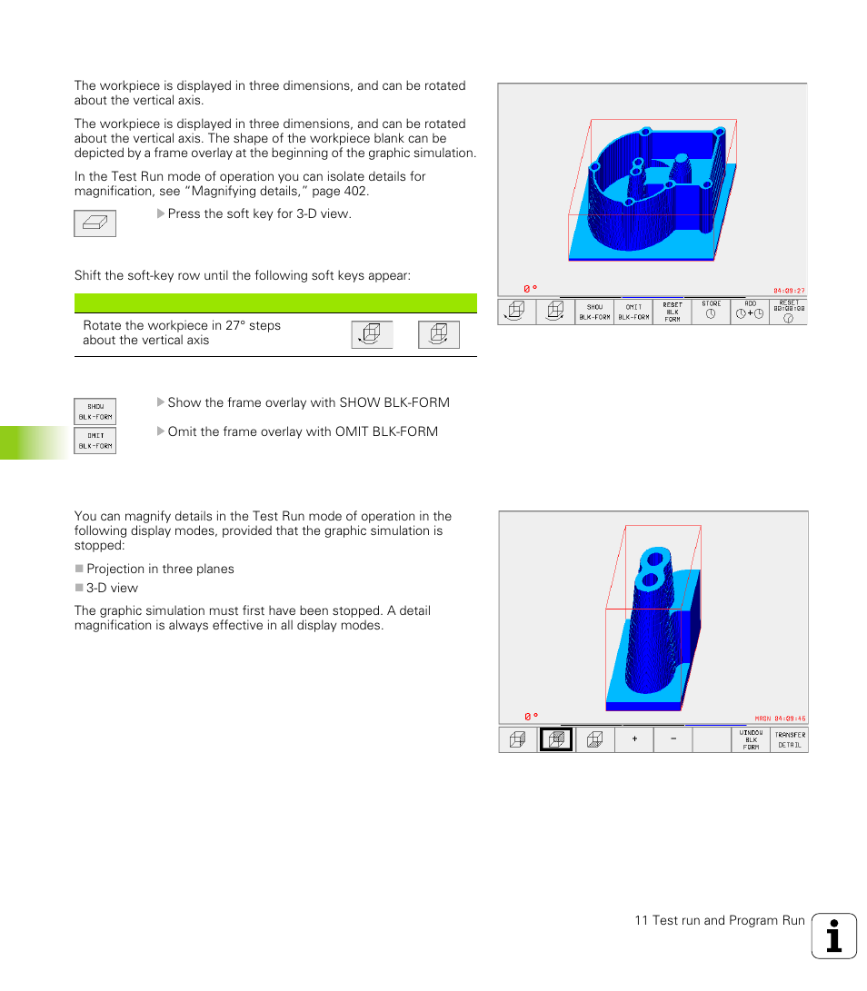 D view, Magnifying details, 1 gr aphics | HEIDENHAIN TNC 426 (280 476) User Manual | Page 429 / 504