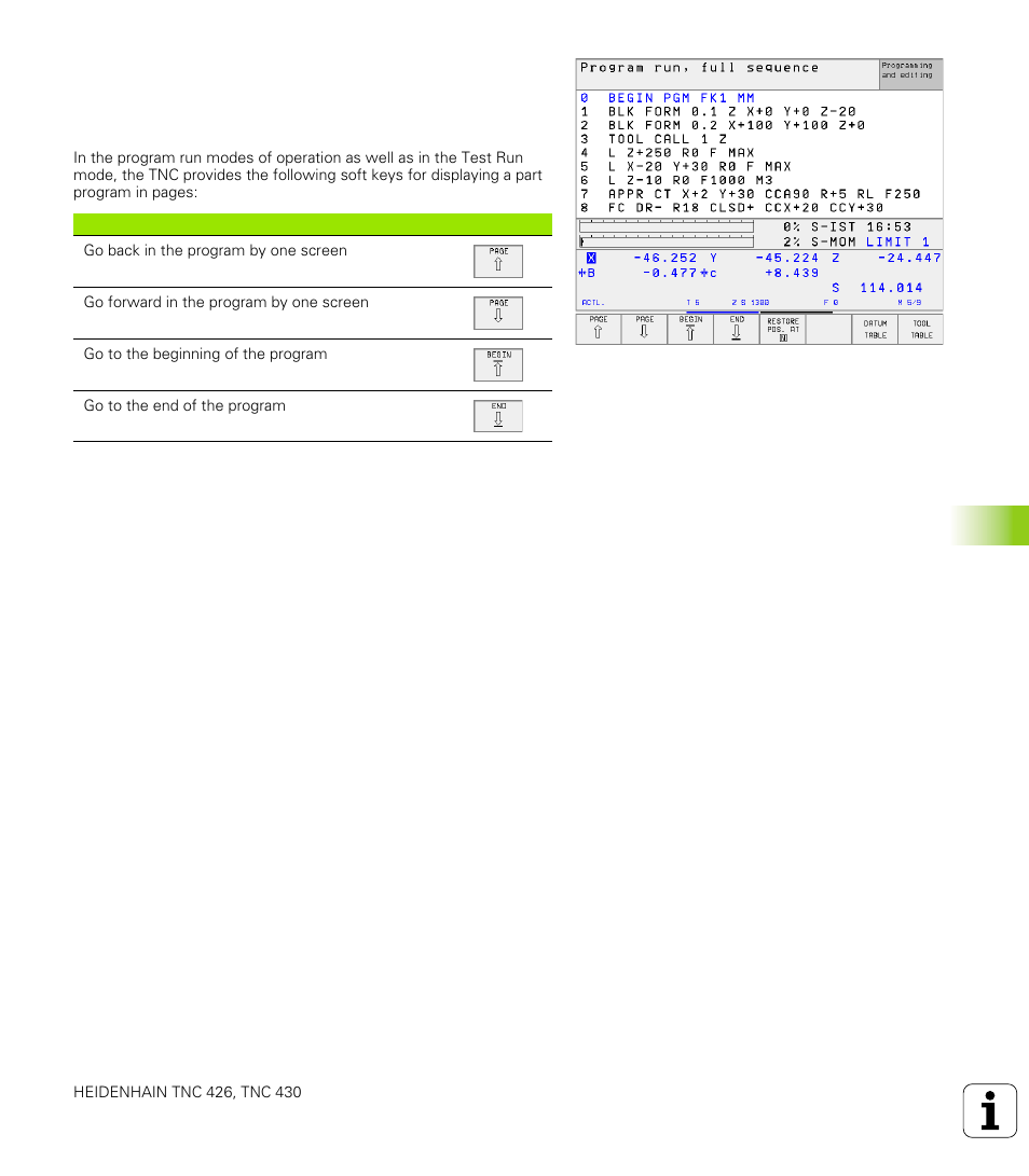 2 functions for program display, Overview | HEIDENHAIN TNC 426 (280 476) User Manual | Page 432 / 504