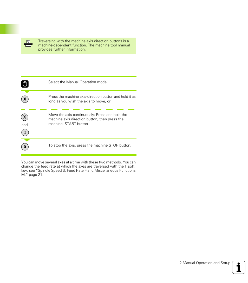 2 moving the machine axes, Note | HEIDENHAIN TNC 426 (280 476) User Manual | Page 45 / 504