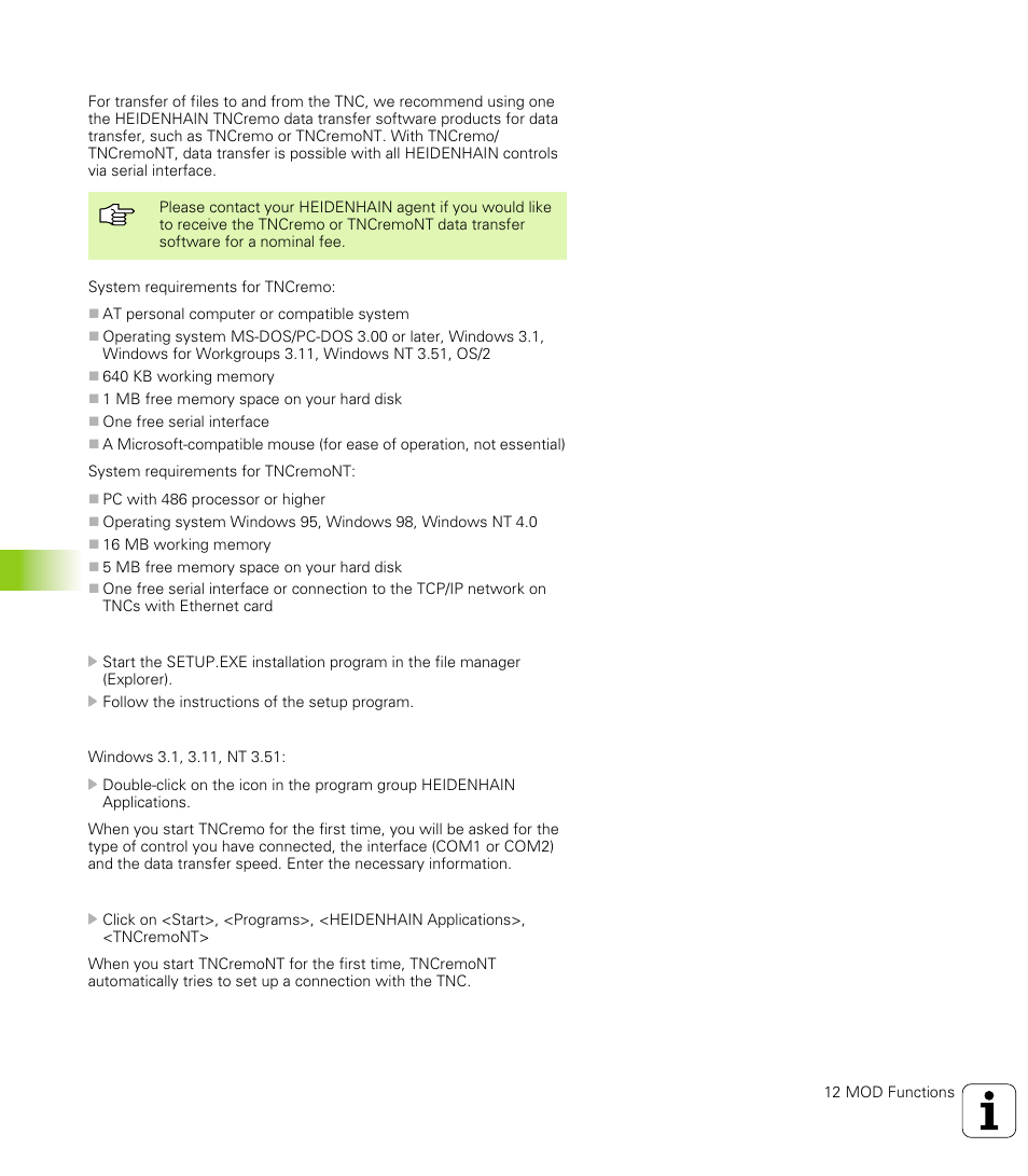 Software for data transfer, 4 set ting the d a ta int e rf aces | HEIDENHAIN TNC 426 (280 476) User Manual | Page 451 / 504