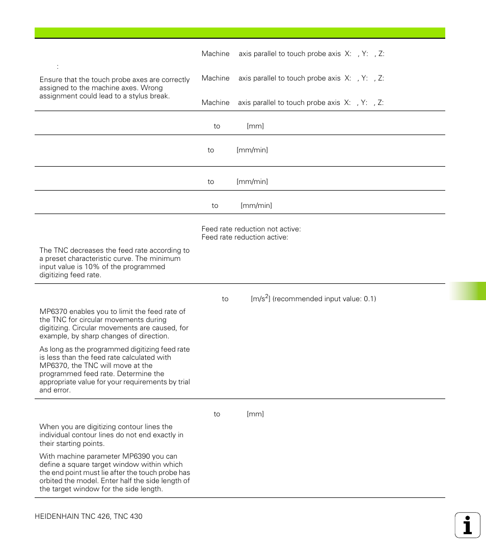 1 gener a l user p a ra met e rs | HEIDENHAIN TNC 426 (280 476) User Manual | Page 478 / 504
