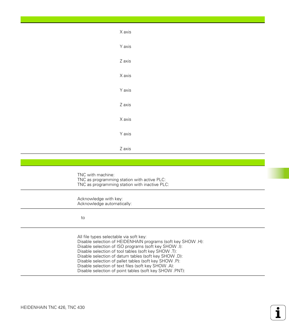 1 gener a l user p a ra met e rs | HEIDENHAIN TNC 426 (280 476) User Manual | Page 480 / 504