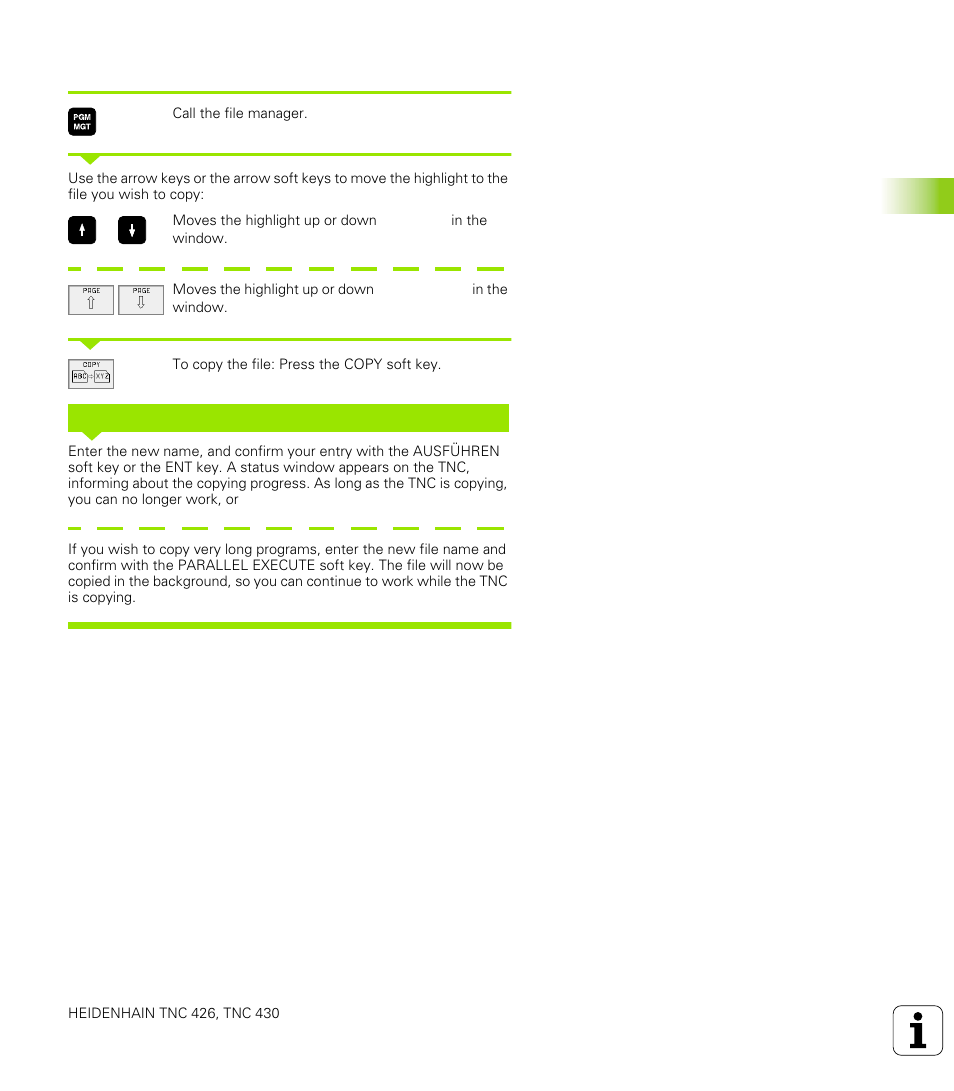 Copying a file, 3 standar d file manag e ment | HEIDENHAIN TNC 426 (280 476) User Manual | Page 70 / 504