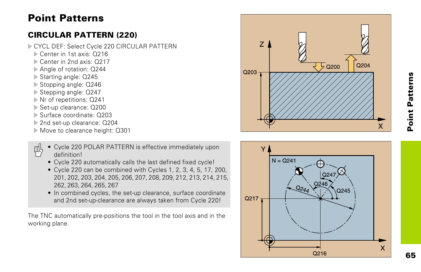 Point patterns | HEIDENHAIN TNC 426 (280 476) Pilot User Manual | Page 64 / 104