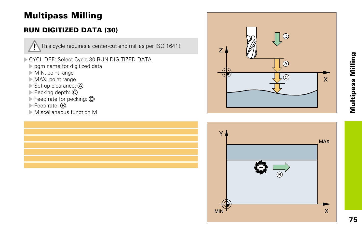 Multipass milling | HEIDENHAIN TNC 426 (280 476) Pilot User Manual | Page 74 / 104