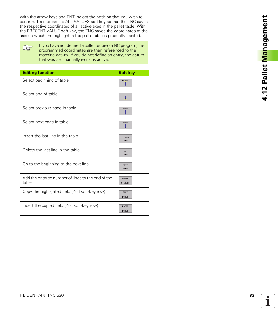 12 p a llet manag e ment | HEIDENHAIN iTNC 530 (340 420) User Manual | Page 111 / 530