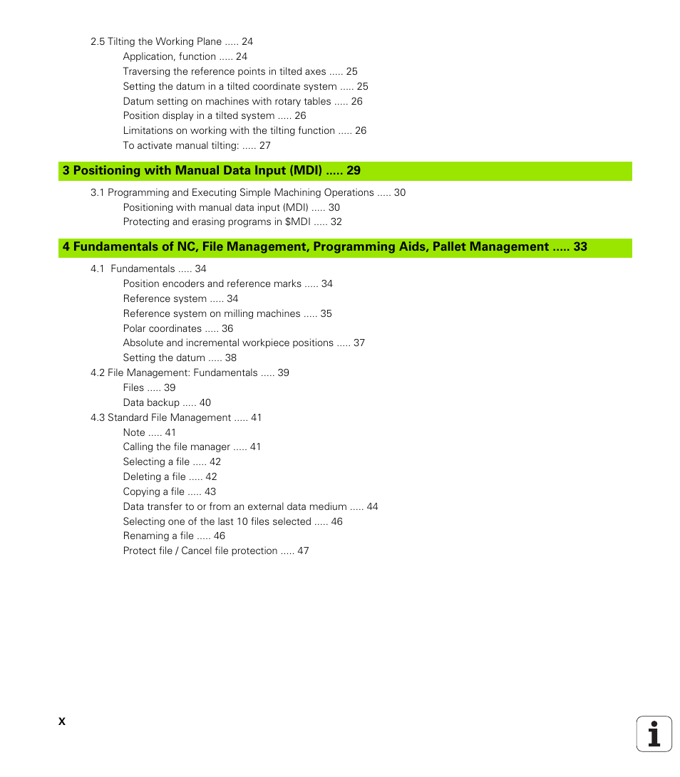 3 positioning with manual data input (mdi), Positioning with manual data input (mdi) | HEIDENHAIN iTNC 530 (340 420) User Manual | Page 14 / 530