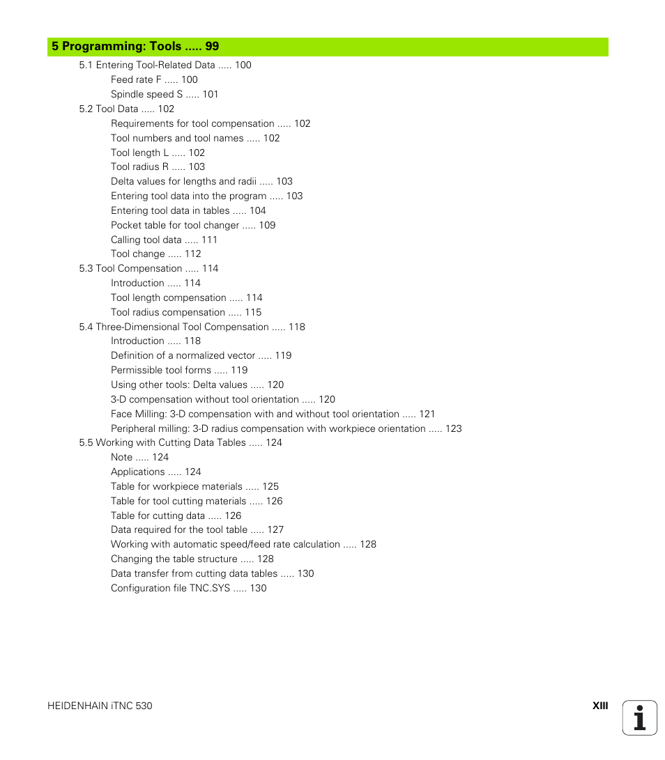 5 programming: tools, Programming: tools | HEIDENHAIN iTNC 530 (340 420) User Manual | Page 17 / 530