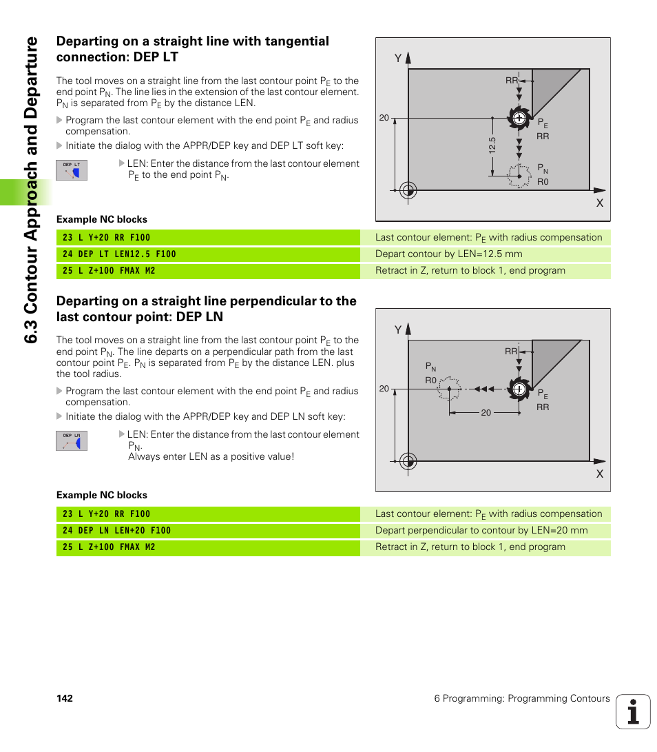 3 cont our appr oac h and depar tur e | HEIDENHAIN iTNC 530 (340 420) User Manual | Page 170 / 530