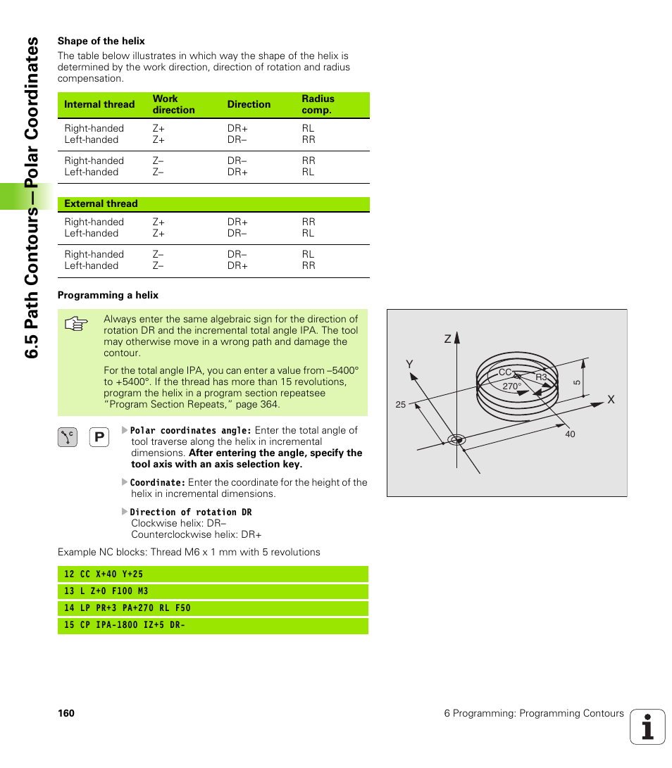 5 p a th cont ours—p o lar coor dinat e s | HEIDENHAIN iTNC 530 (340 420) User Manual | Page 188 / 530