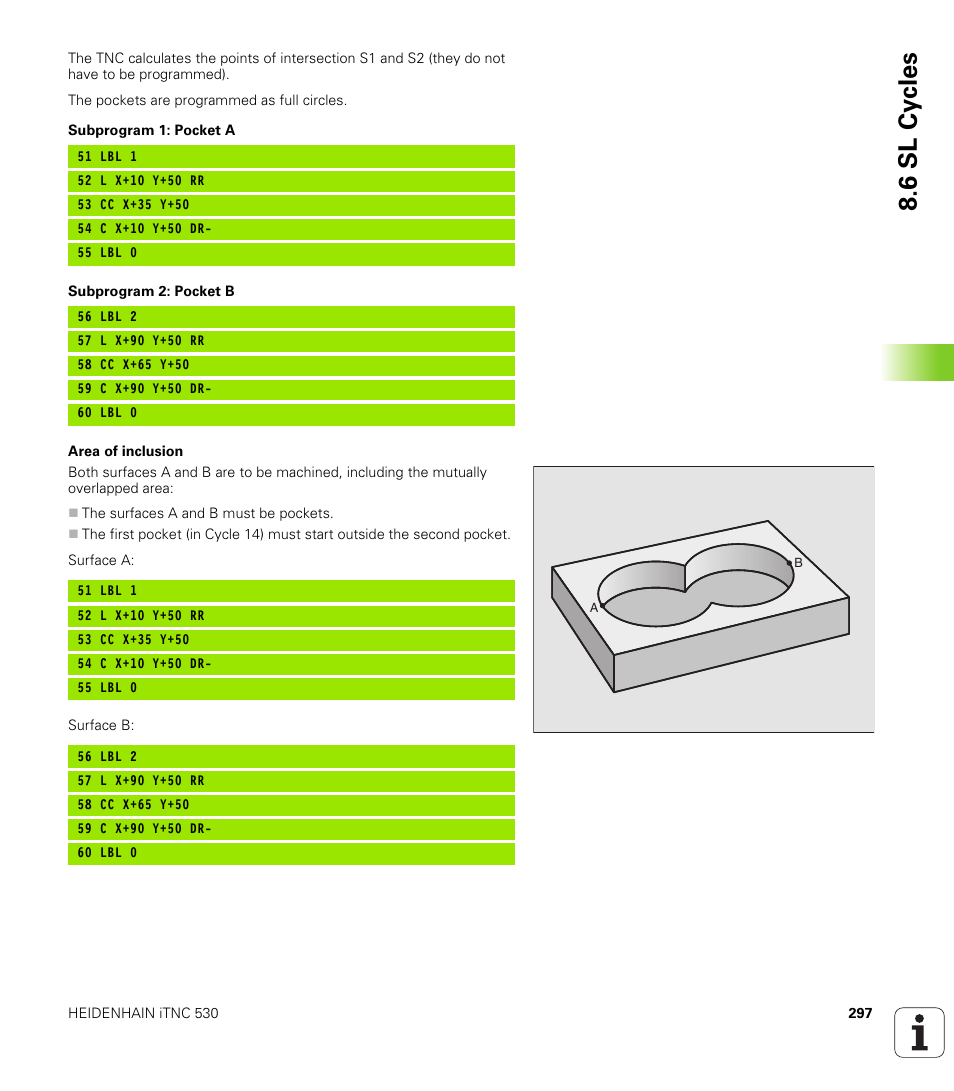 6 sl cy cles | HEIDENHAIN iTNC 530 (340 420) User Manual | Page 325 / 530
