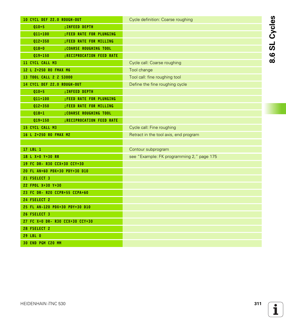 6 sl cy cles | HEIDENHAIN iTNC 530 (340 420) User Manual | Page 339 / 530