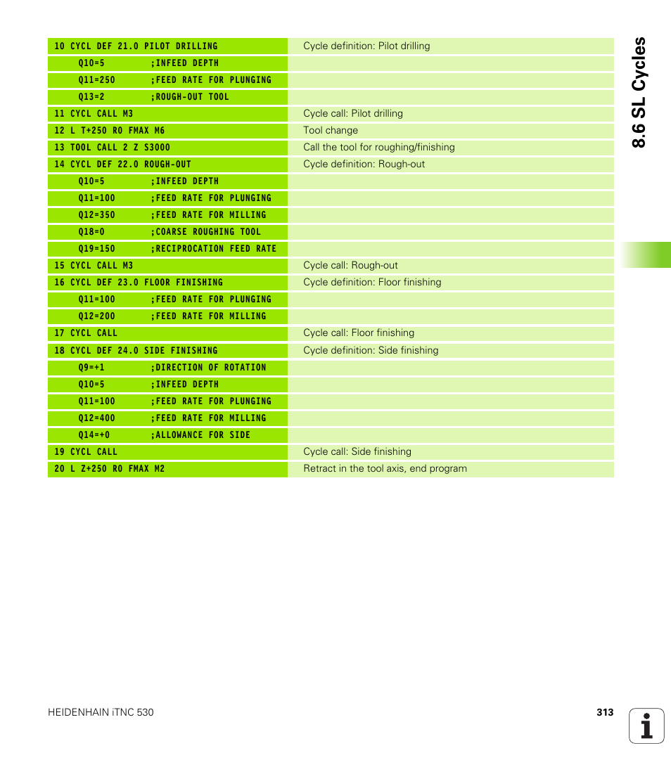 6 sl cy cles | HEIDENHAIN iTNC 530 (340 420) User Manual | Page 341 / 530