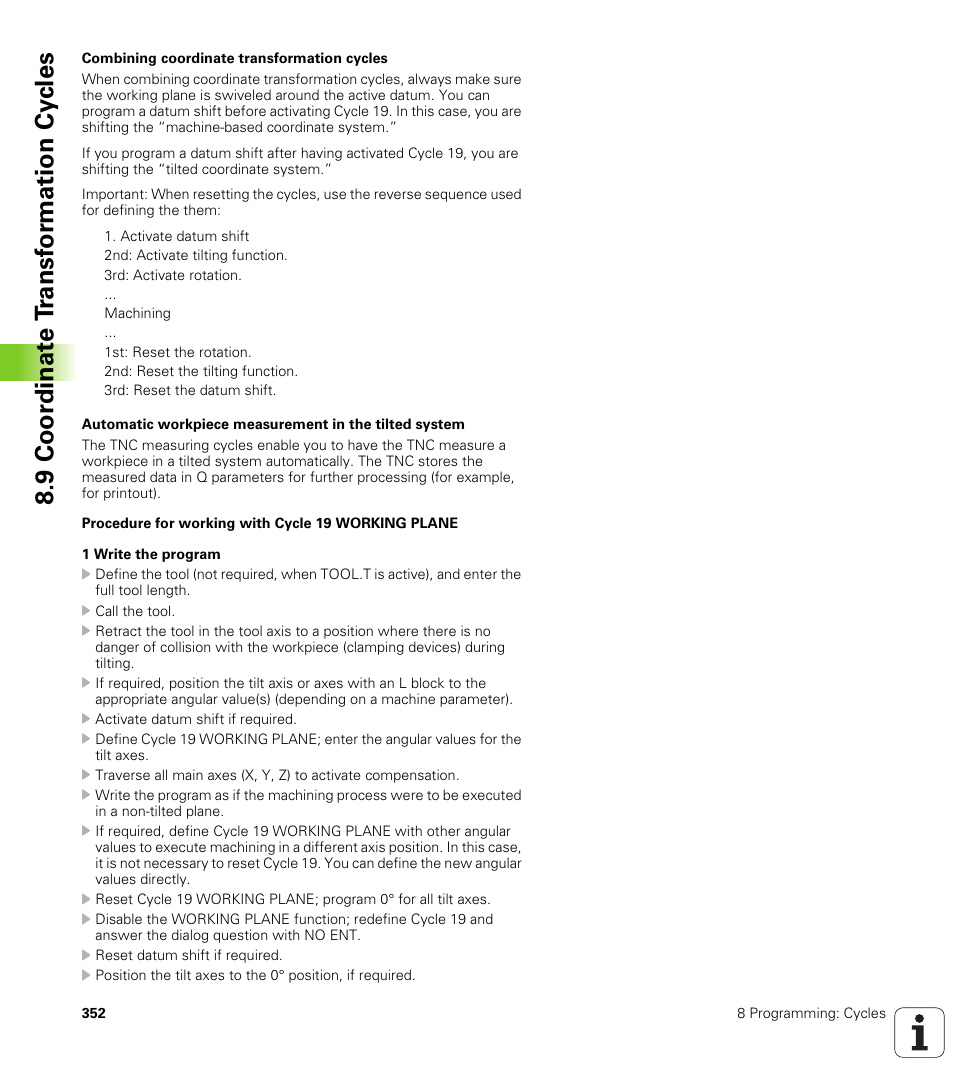 9 coor di na te t ra n s for m a ti on cy cle s | HEIDENHAIN iTNC 530 (340 420) User Manual | Page 380 / 530