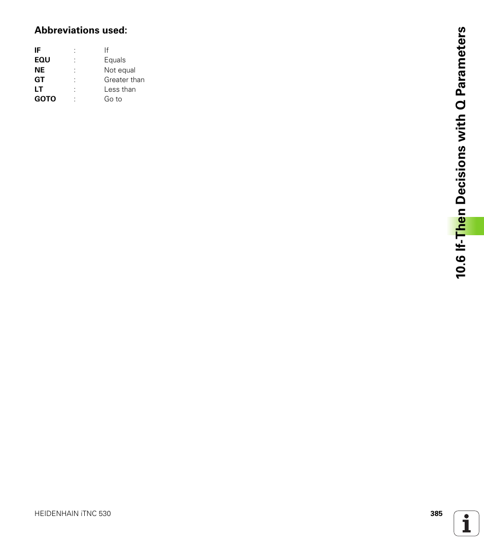 Abbreviations used | HEIDENHAIN iTNC 530 (340 420) User Manual | Page 413 / 530