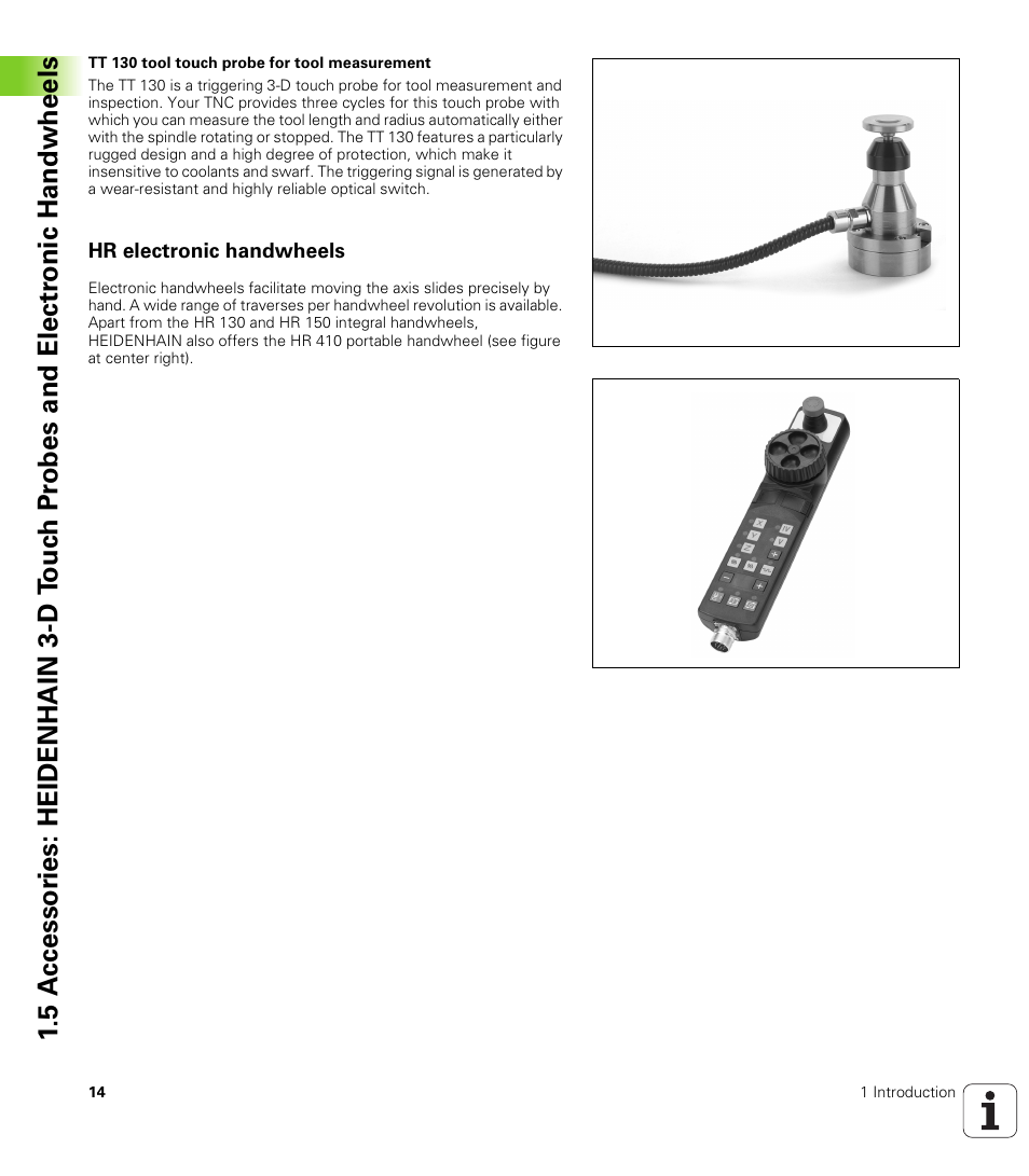 Hr electronic handwheels | HEIDENHAIN iTNC 530 (340 420) User Manual | Page 42 / 530
