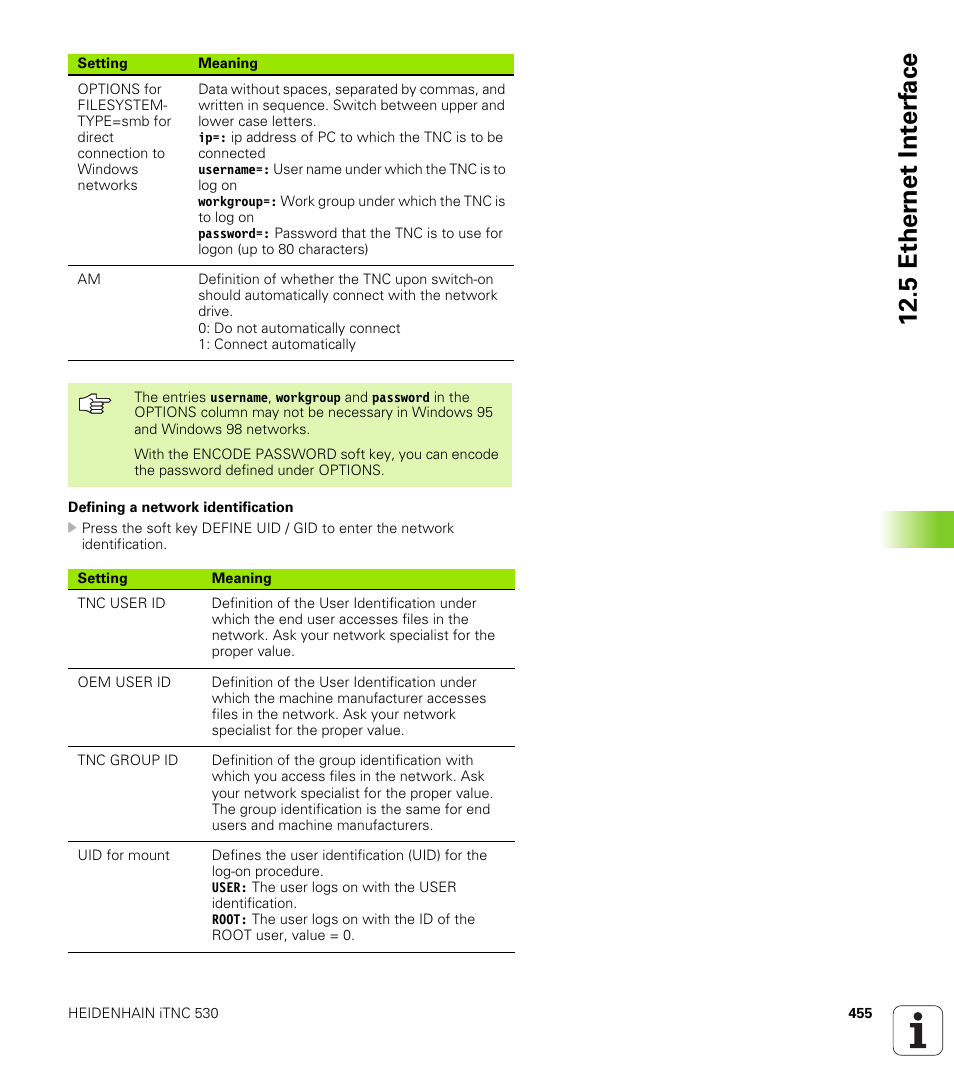 5 ether n et int e rf ace | HEIDENHAIN iTNC 530 (340 420) User Manual | Page 483 / 530