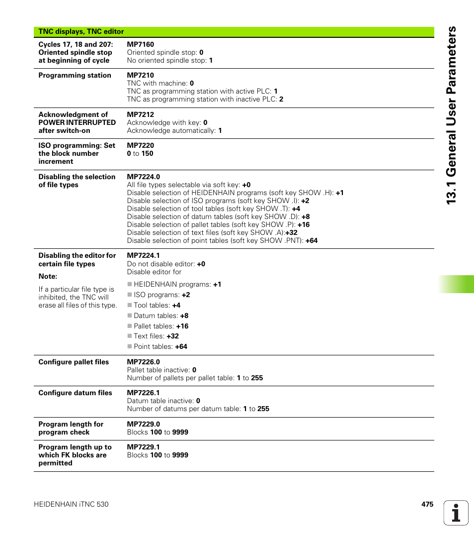 1 gener a l user p a ra met e rs | HEIDENHAIN iTNC 530 (340 420) User Manual | Page 503 / 530