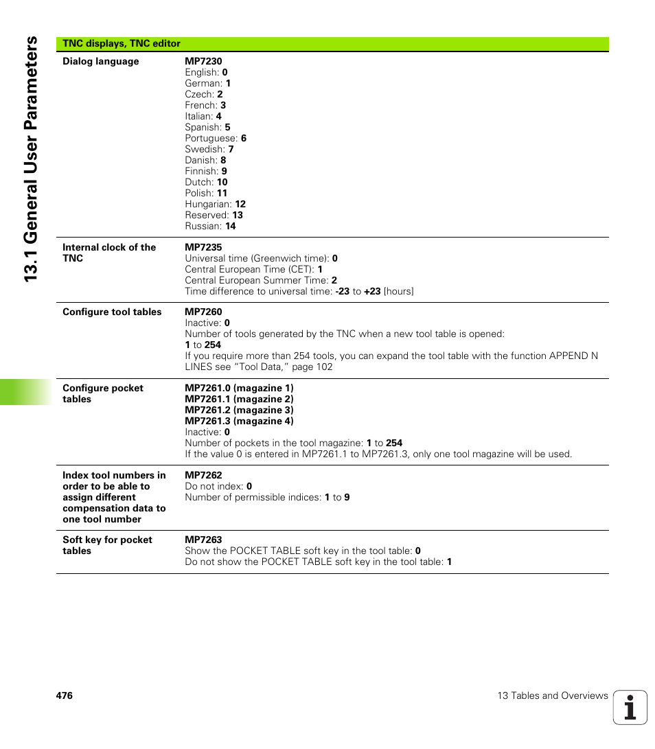 1 gener a l user p a ra met e rs | HEIDENHAIN iTNC 530 (340 420) User Manual | Page 504 / 530