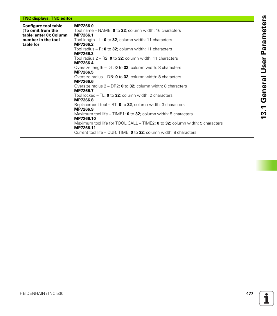 1 gener a l user p a ra met e rs | HEIDENHAIN iTNC 530 (340 420) User Manual | Page 505 / 530