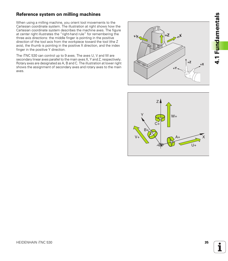 Reference system on milling machines, 1 f undamentals | HEIDENHAIN iTNC 530 (340 420) User Manual | Page 63 / 530