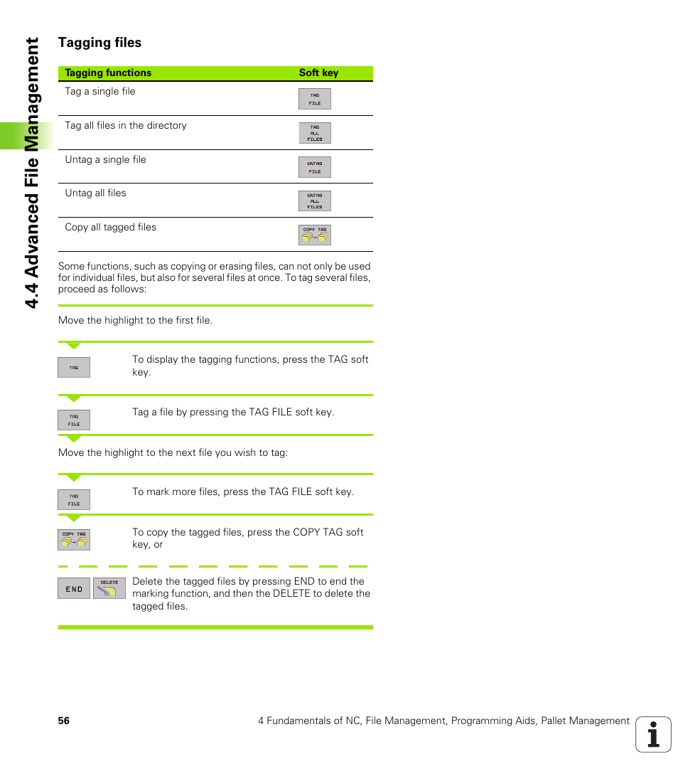 Tagging files, Tag a file | HEIDENHAIN iTNC 530 (340 420) User Manual | Page 84 / 530