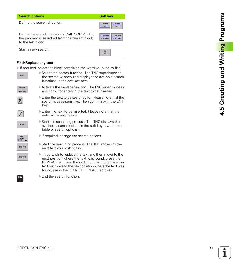 5 cr eating and w riting pr ogr a ms | HEIDENHAIN iTNC 530 (340 420) User Manual | Page 99 / 530