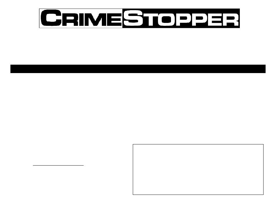 Crimestopper Security Products SP-500 User Manual | 32 pages