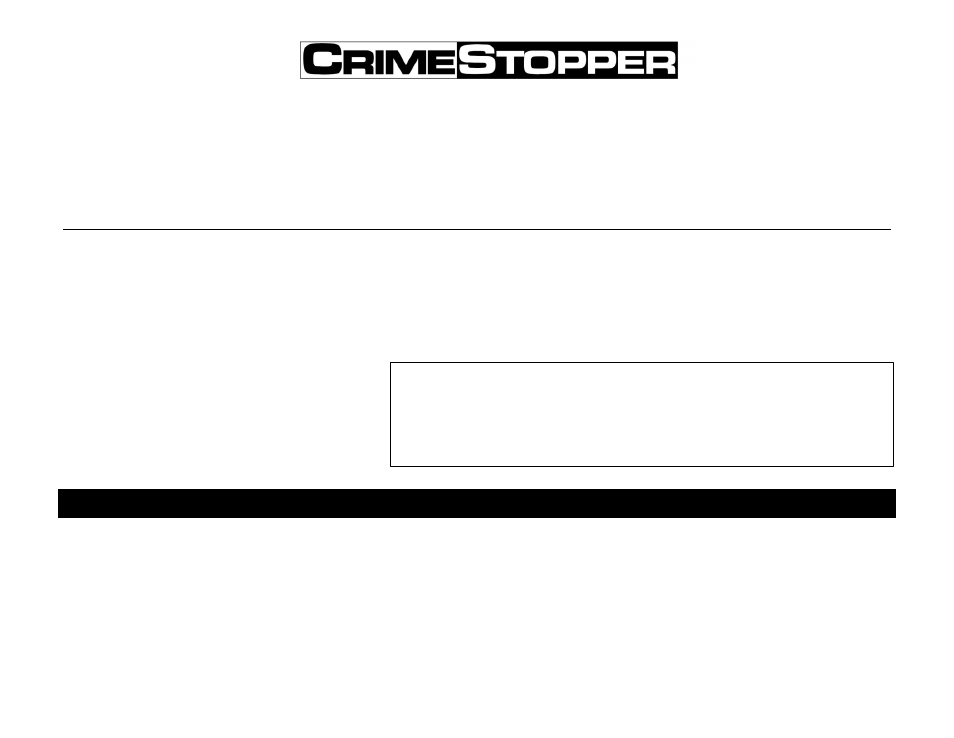 Crimestopper Security Products CS-2100 User Manual | 9 pages