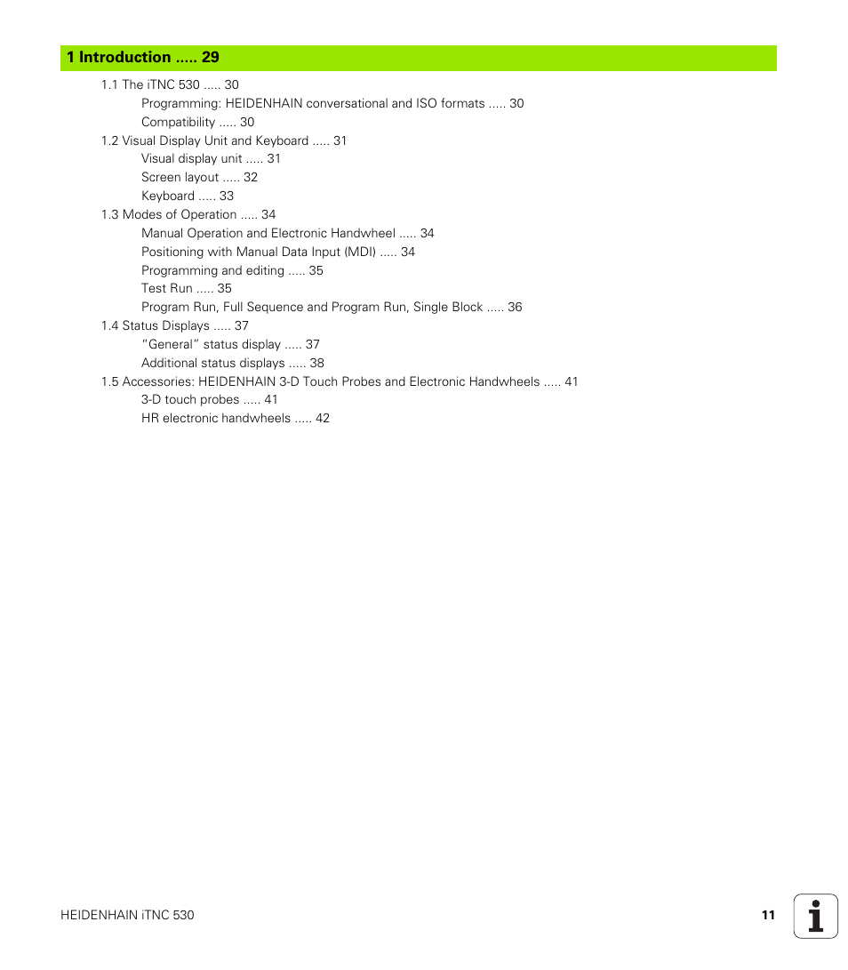 Introduction | HEIDENHAIN iTNC 530 (340 420) ISO programming User Manual | Page 11 / 505