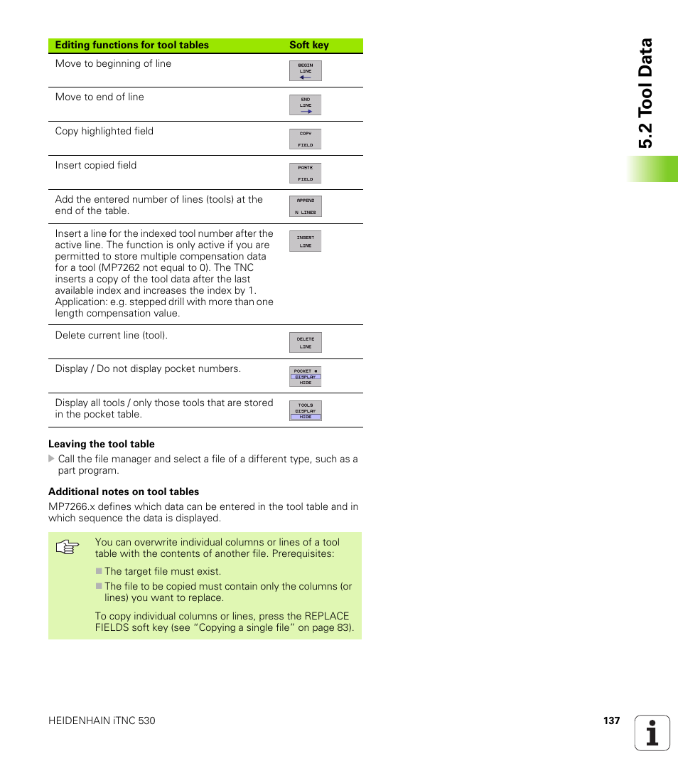 2 t ool d a ta | HEIDENHAIN iTNC 530 (340 420) ISO programming User Manual | Page 137 / 505