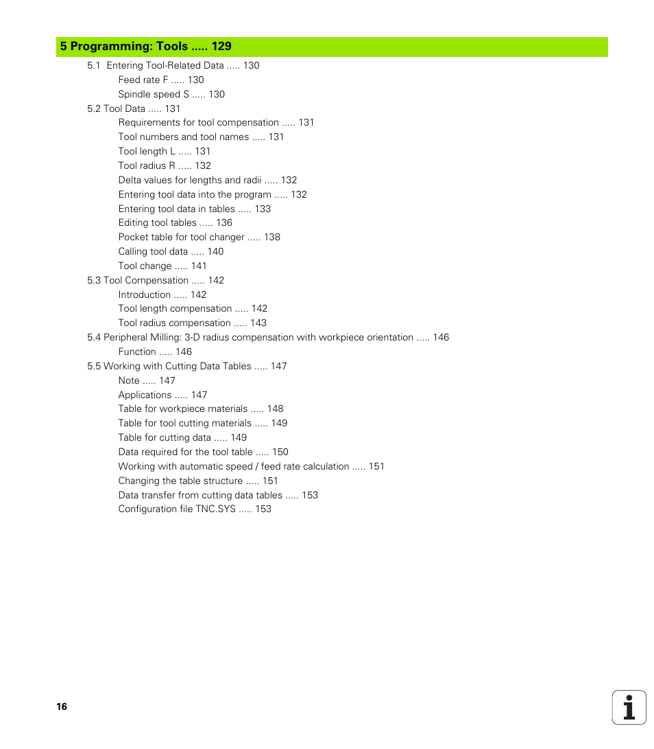 Programming: tools | HEIDENHAIN iTNC 530 (340 420) ISO programming User Manual | Page 16 / 505