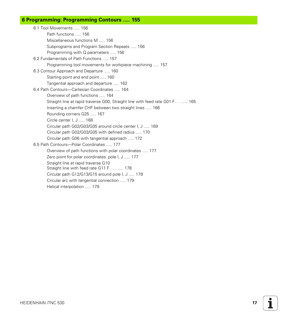 Programming: programming contours | HEIDENHAIN iTNC 530 (340 420) ISO programming User Manual | Page 17 / 505