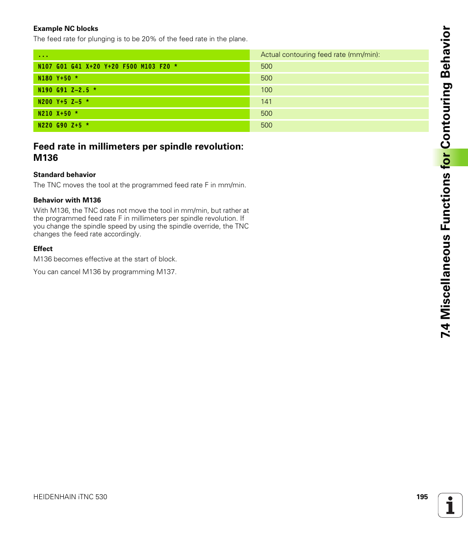 HEIDENHAIN iTNC 530 (340 420) ISO programming User Manual | Page 195 / 505